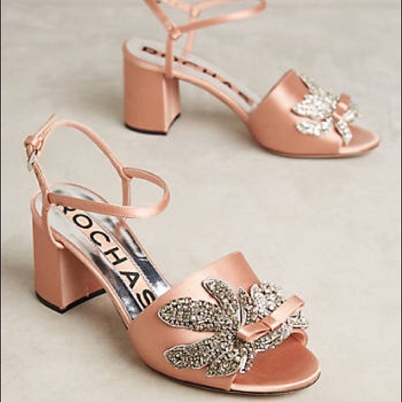 Rochas Shoes - ISO Rochas Silk Floral Gem Heels